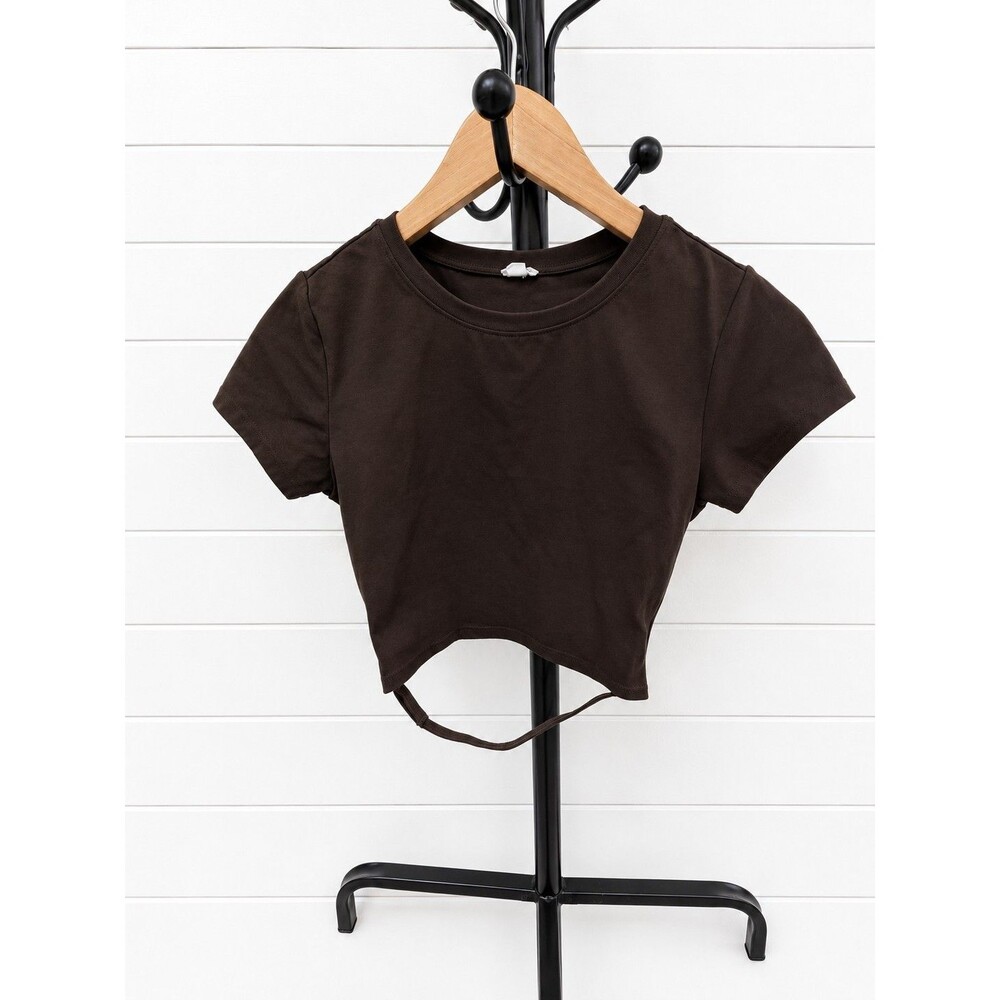 Garage Brown  Backless Tee short Sleeve M